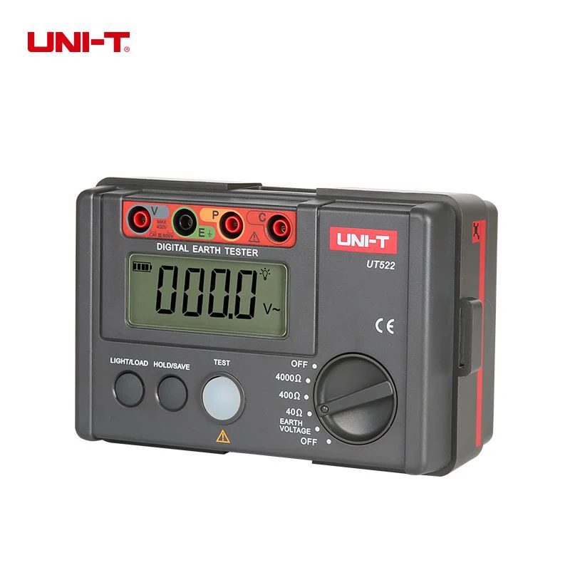 UNI-T UT521 UT522 접지 저항 테스터 저전압 디스플레이 데이터 저장 범위 디스플레이 LCD 백라이트
