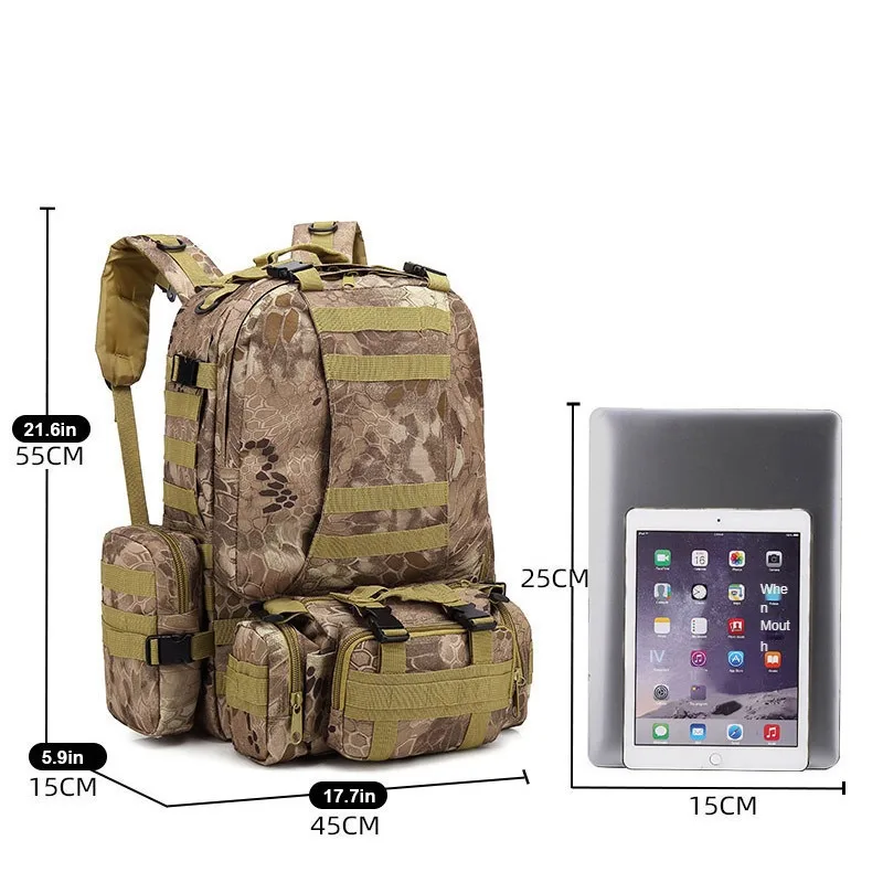 

Outdoor Mountaineering Camping Travel Large Capacity Shoulder Camouflage Tactics Back