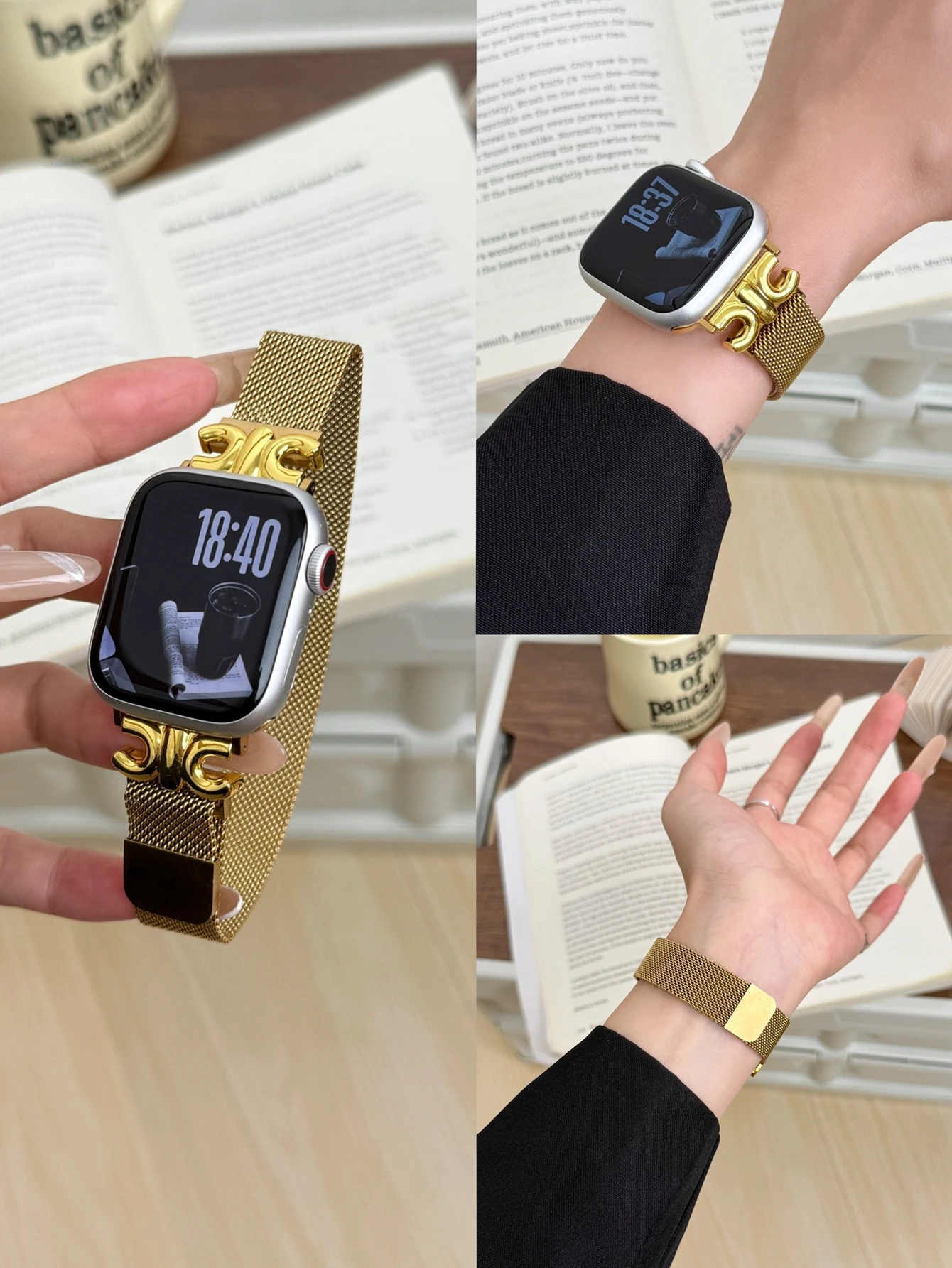 Elegant Butterfly Milanese Watch Band for Women, Fits Multiple Sizes