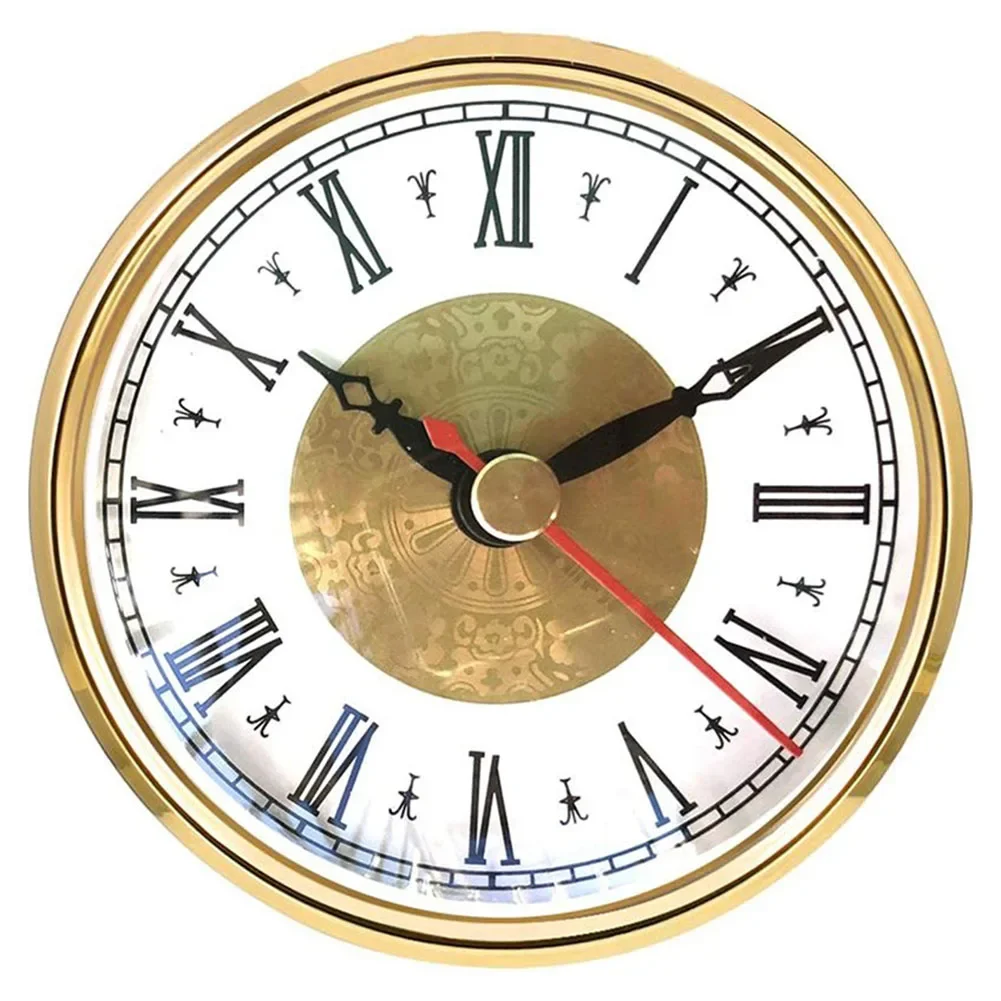 80mm Clock Quartz Movement Round Clocks For Head Insert Classic Clock Craft Roman Numerals Watch Handmade DIY Replacement Part