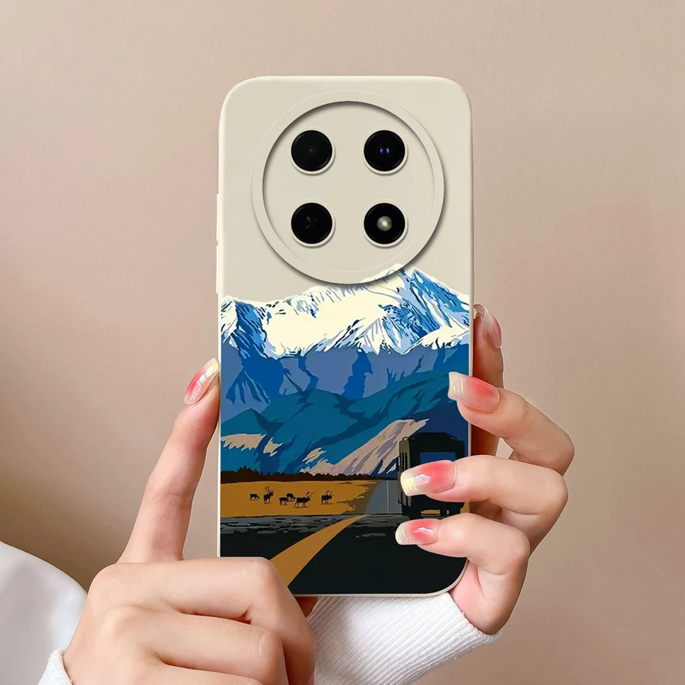 Fashion Pretty Sweet Girl Soft Liquid Silicone Phone Case - Protective Cover