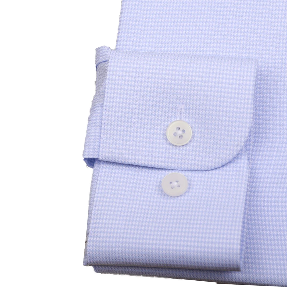 Luxury Custom Made Light Blue Subtle Pattern Business Shirt Mens Dress Shirts Tailor Made Mens Shirts For Men Long Sleeve Shirt