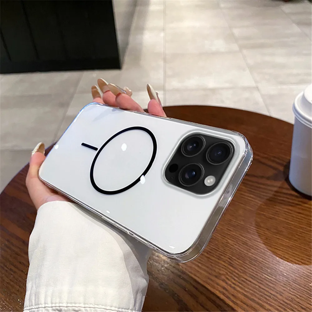 Luxury Transparent Wireless Charging Phone Case
