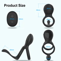 Fernbedienung Cock Ring Anhaltende Ejakulation Verzögerung Vibrierende Cock Ringe für Mann Stimulator Massage Penis Ring Sex Spielzeug für Männer 3