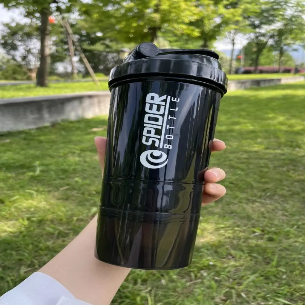 Shaking Cup Food Grade With Powder Box Three-Layer Protein Powder Fitness Sports Shake Mixing Water Glass shaking cup