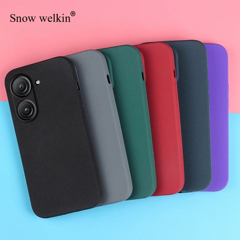 for ASUS Zenfone 10 9 9Z 8 7 Pro 6 6Z 5 Case Sand Matte Soft