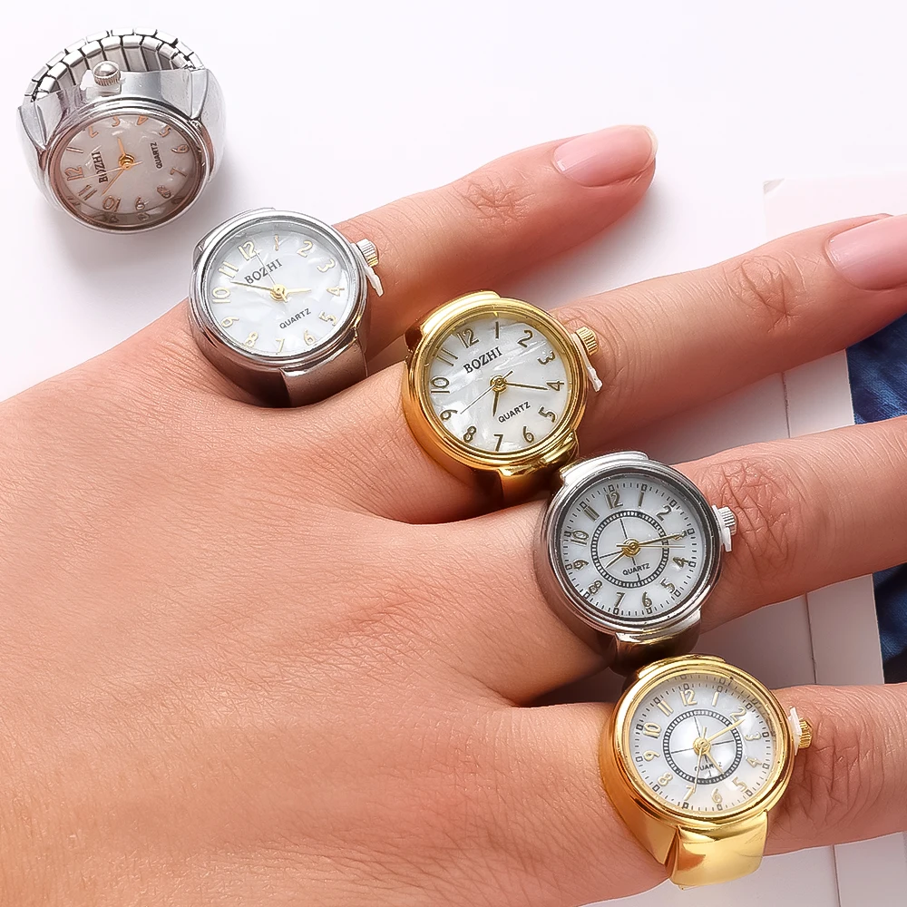 New Creative Retro Punk Quartz Finger Watch Ring Ladies Men Couple