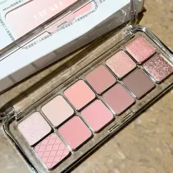 Vibrant 12 - Color Makeup Eyeshadow Palette - Matte, Pearlescent & Glitter Shades (12 color)