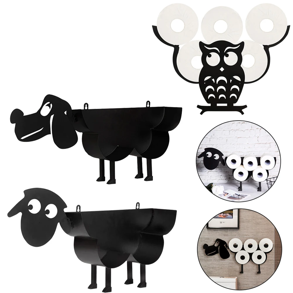 Two (2) Sheep Decorative Toilet Paper Holders - Free Standing or