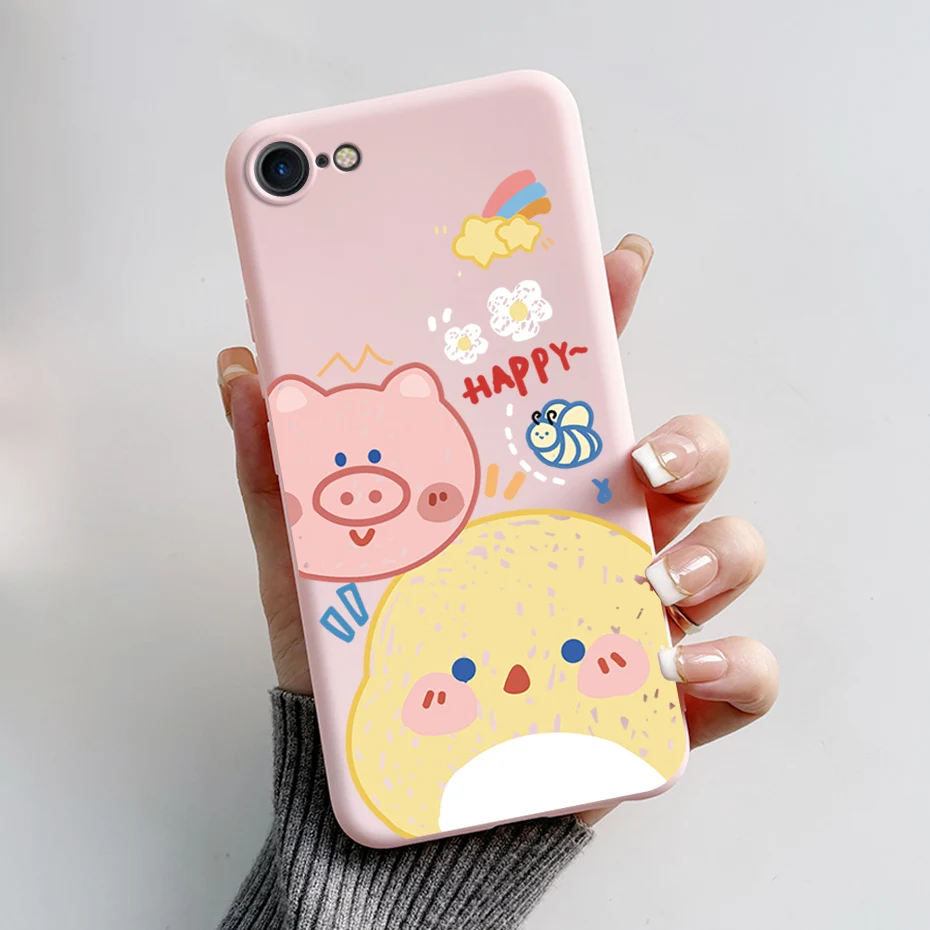 Stylish Painted Soft Silicone TPU Phone Case - 4.7'' Protective Back Cover