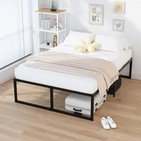 18 Inch Full Size Bed Frame Heavy Duty Metal Platform No Box Spring Needed, Easy Assembly Noise Free, Full Size Bed Frame 1