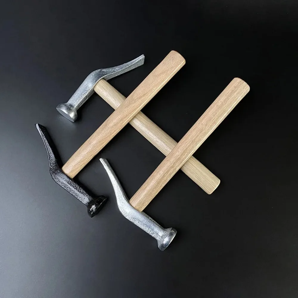 Handmade All-steel Repair Sole And Upper Shoe Hammer Leather Repair Percussion Tool Wooden Handle Window Breaker Nails Hammer claw hammer emergency window breaker