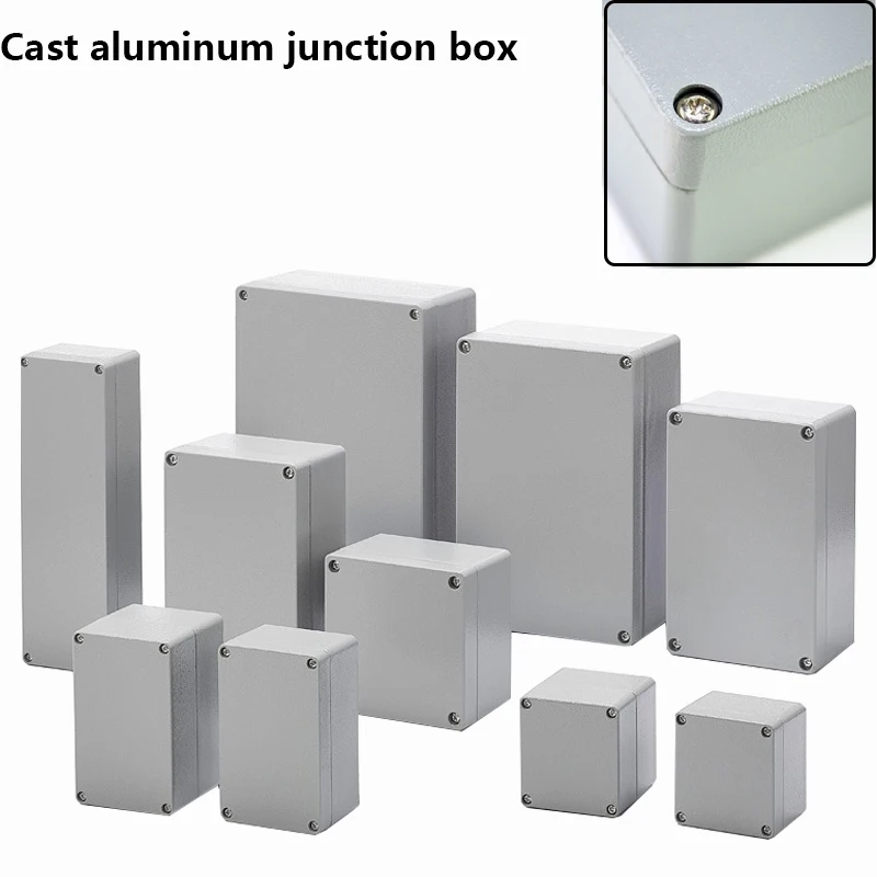 Caixa de Fio de Liga de Alumínio Caixa Terminal Impermeável Alumínio Fundido Caixa de Botão do Metal Interior e Exterior 1pc