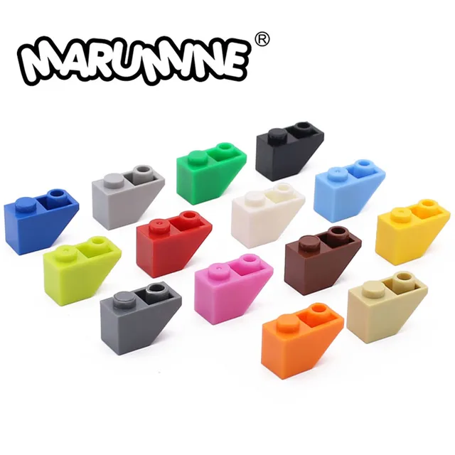 Marumine 2x1 Inverted Slope Brick 3665 MOC Building Blocs Parts 60PCS City Roof Accessories Parts Compatible DIY Constuction Toy 1