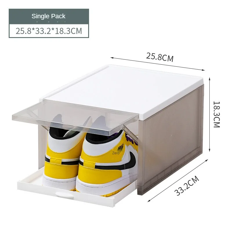 

Transparent Stacked Drawer Style Pp Plastic Home Shoe Box, Flip Cover Dustproof Shoe Storage Box, Saving Space For You