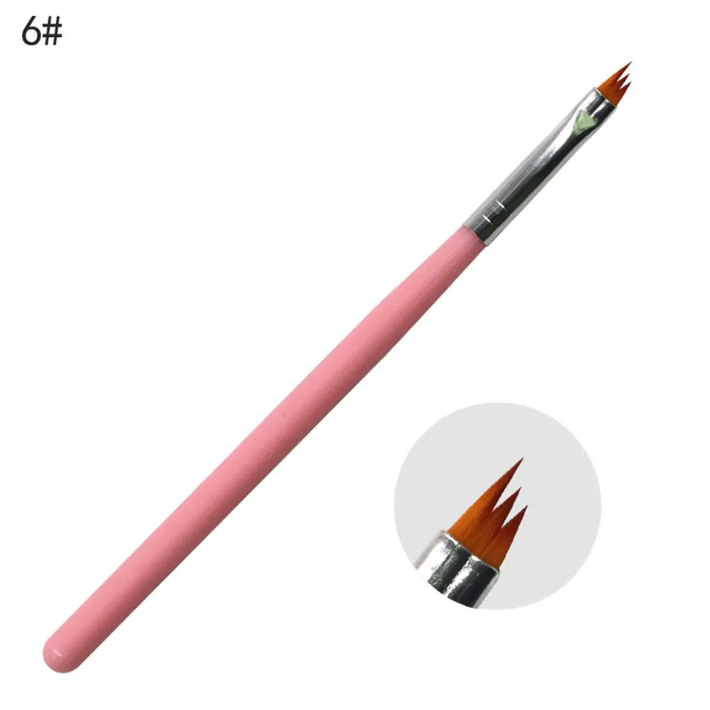 8개 핑크 스템 네일 아트 펜 브러쉬 세트 전문 매니큐어 도구 DIY 네일 페인팅 키트 가정용 초보자 및 애호가용