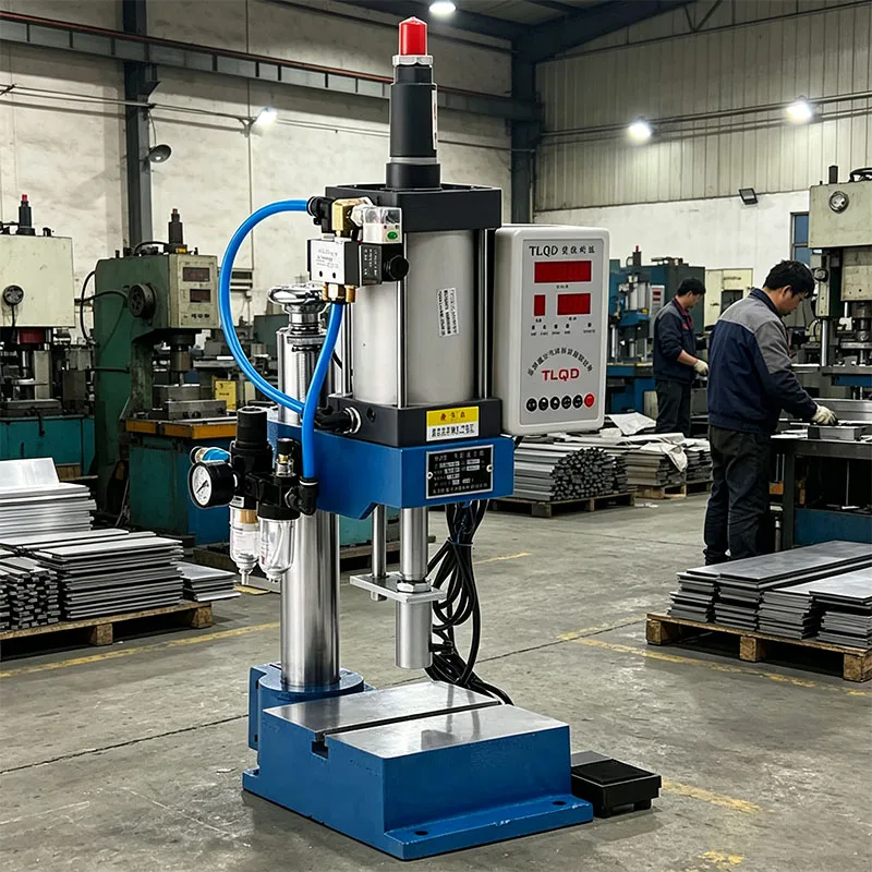 110V/220V 공압식 펀처 핸드 프레스 기계 공압식 펀칭기 조절 가능한 힘 200KG