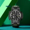 SMAEL Men's Sports Electronic Watch  8093 Tactical Digital Large dial Multi functional Alloy Dual Display Waterproof 4