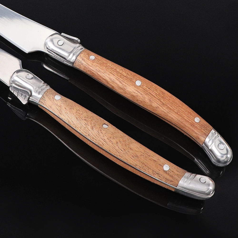 Jaswehome Laguiole Cheese Knives Set Pronged Knife Natural Sapele Wood Multi-functional Slicer Soft Semi Hard Cheese Knife cheese knives set