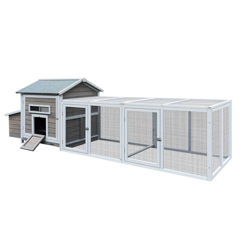 Wooden Hen House with Chicken Coop 1