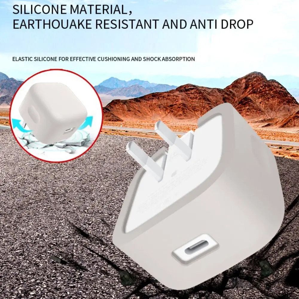 Anti-fall Charger Adapter Case USB-C Silicone Battery Charger Sleeve Wear-resistant Anti-collision for Apple Charger 40W