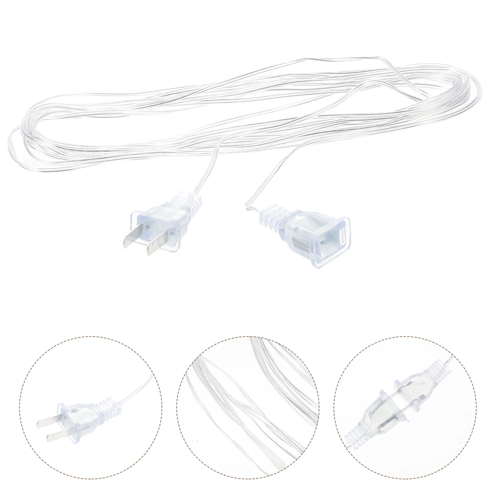 

Garden String Festival Light Plug Lamp Extension String Curtain Light Extended Cord Christmas Light String Accessory (US Plug)