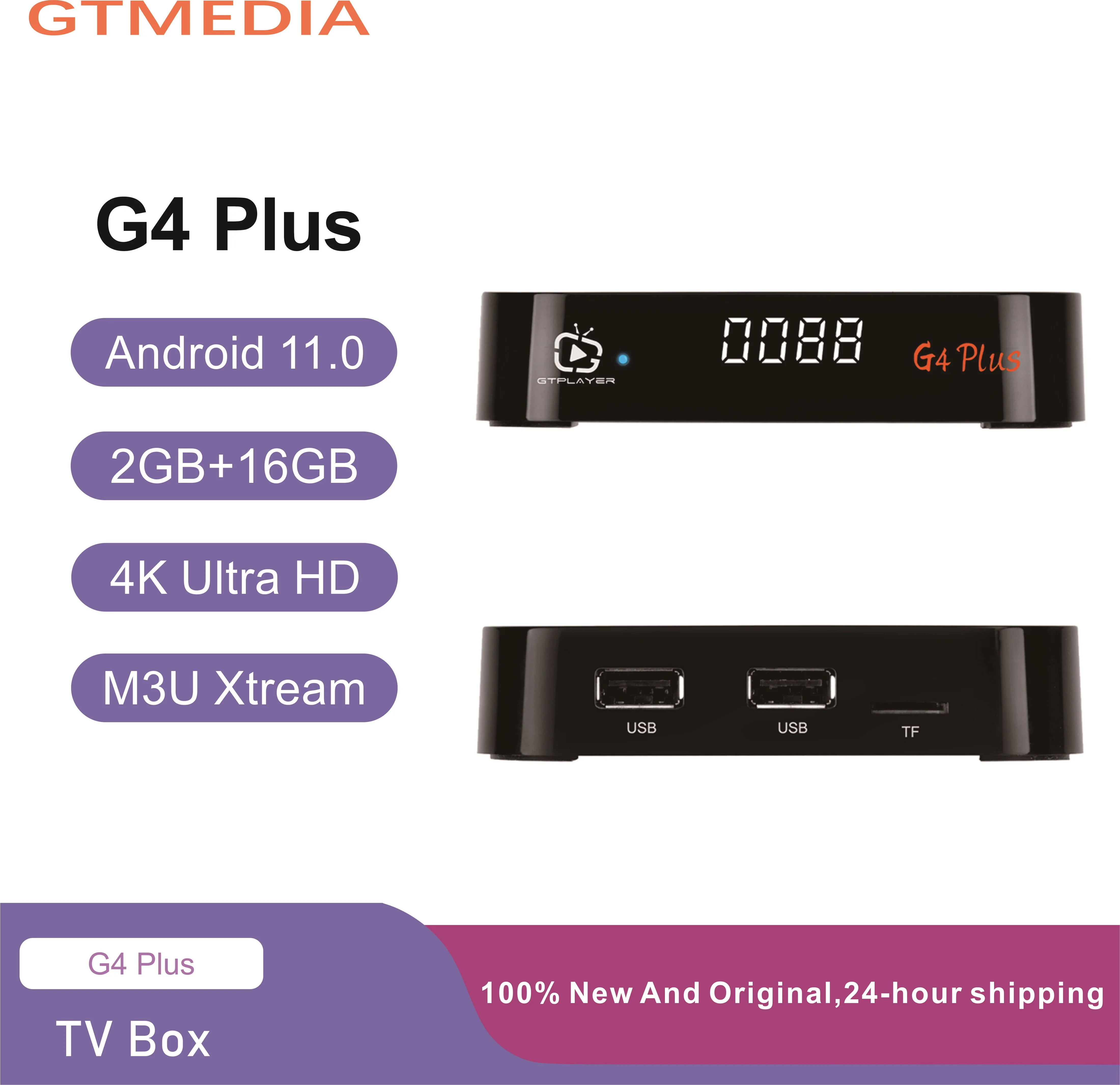 GTMEDIA G4 PLUS Android 11 TV Box 2.4G Wifi Smart 4K Stalker Xtream IPTV  Set Top Box - Buy GTMEDIA G4 PLUS Android 11 TV Box 2.4G Wifi Smart 4K  Stalker Xtream