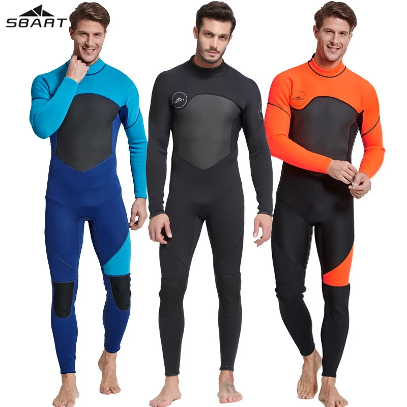 

SBART 3mm Wetsuit Neoprene men's Thickened Warm Winter Swimming Outdoor Snorkeling Scuba Diving Kayaking KiteSurfing Diving Suit