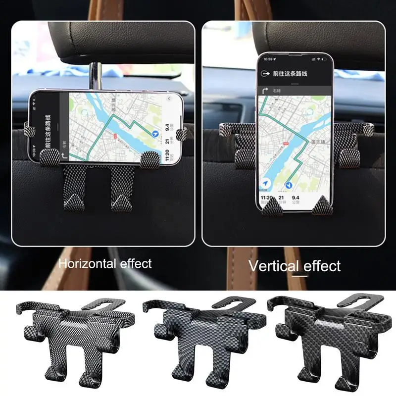 

Car Seat Hook Portable Car Phone Mount Headrest Hook Auto Car Headrest Storage Organizer Hanger Hook For SUVs Trucks Cars RVs