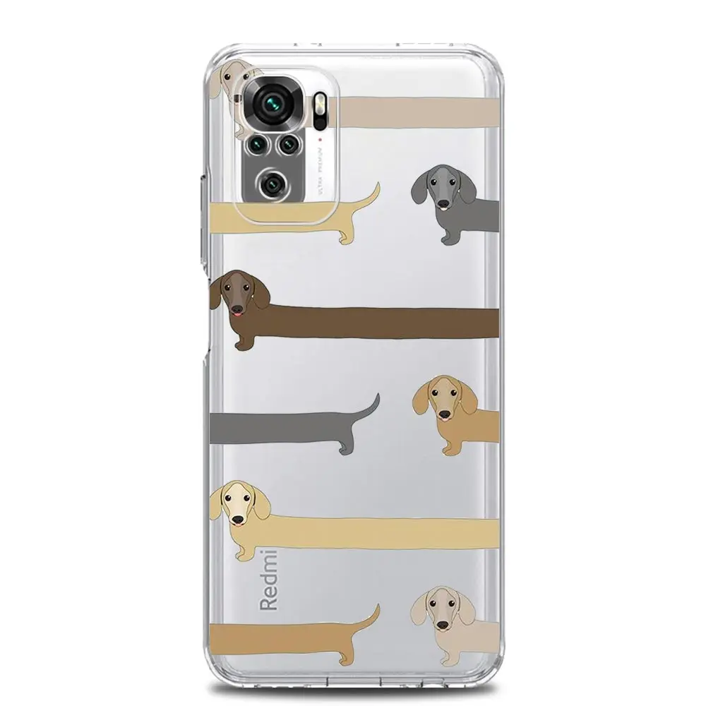 Clear Dachshund Sausage Dog Design Phone Case