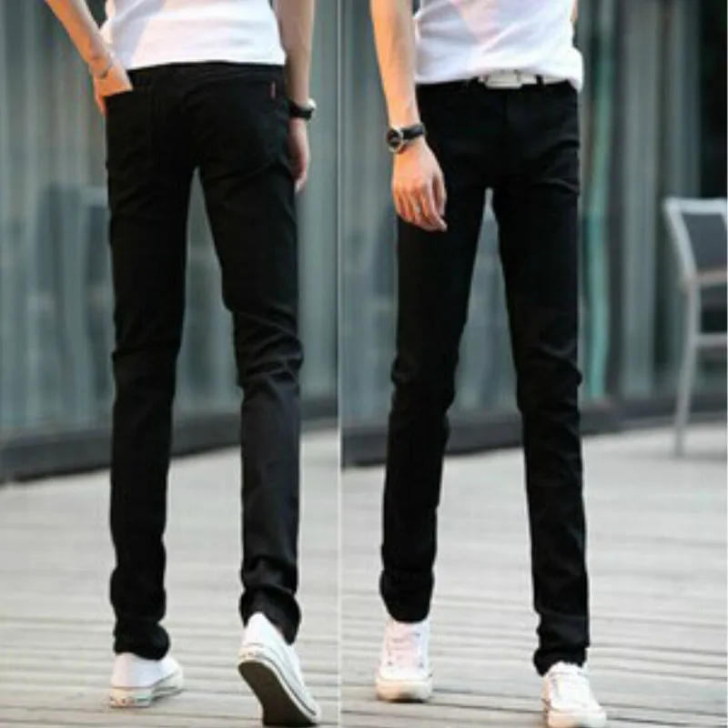 Summer 2022 Fashion Casual Handsome Slim Jeans Men's Korean Small Feet Long Pants Fashion Was Thin Trendy Men's Pencil Pants