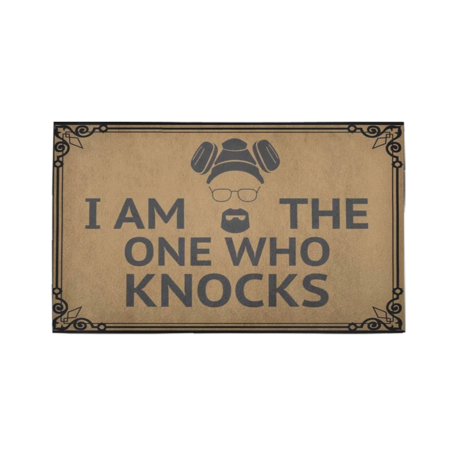 

I Am The One Who KNOCK Door Mat Home Welcome Housewarming Gift 18" x 30" Rubber Doormat