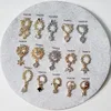 5pcs 2023 Newset Nails Accessories Zircon Metal Golden Luxury Design Nail Charms Japan Korea  Nail Decoration of Pendant gem 3