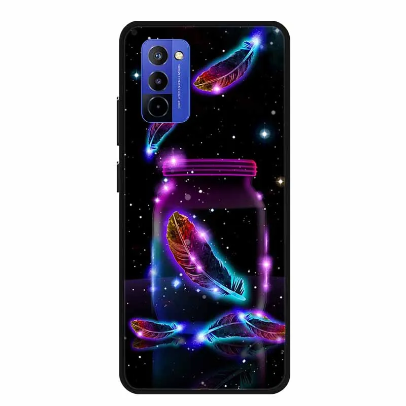 Shockproof Black Silicone Phone Case with Bumper Protection - Soft Back Cover 6.75