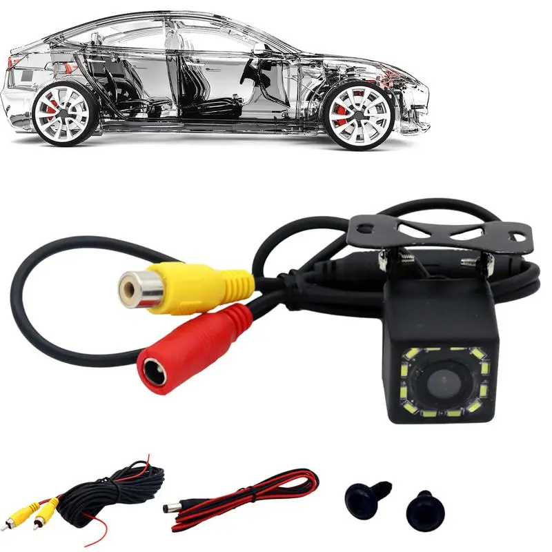 

Backup Reversing Camera Auto Reverse Monitor Kit With 12 High-Level LED Lights IP68 Waterproof Rear View Backup Camera For Cars