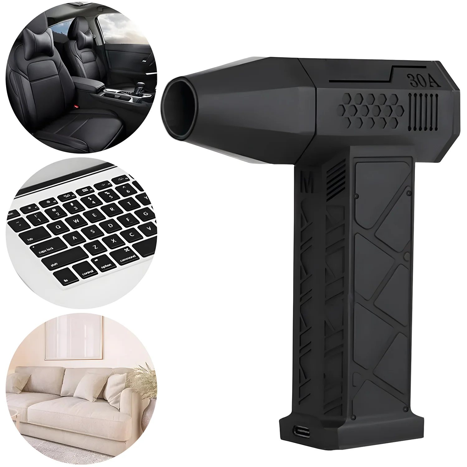 Ultra-Powerful Wireless Mini Air Duster - Rechargeable Compressed Air Blower for Efficient Electronics and Keyboard Cleaning
