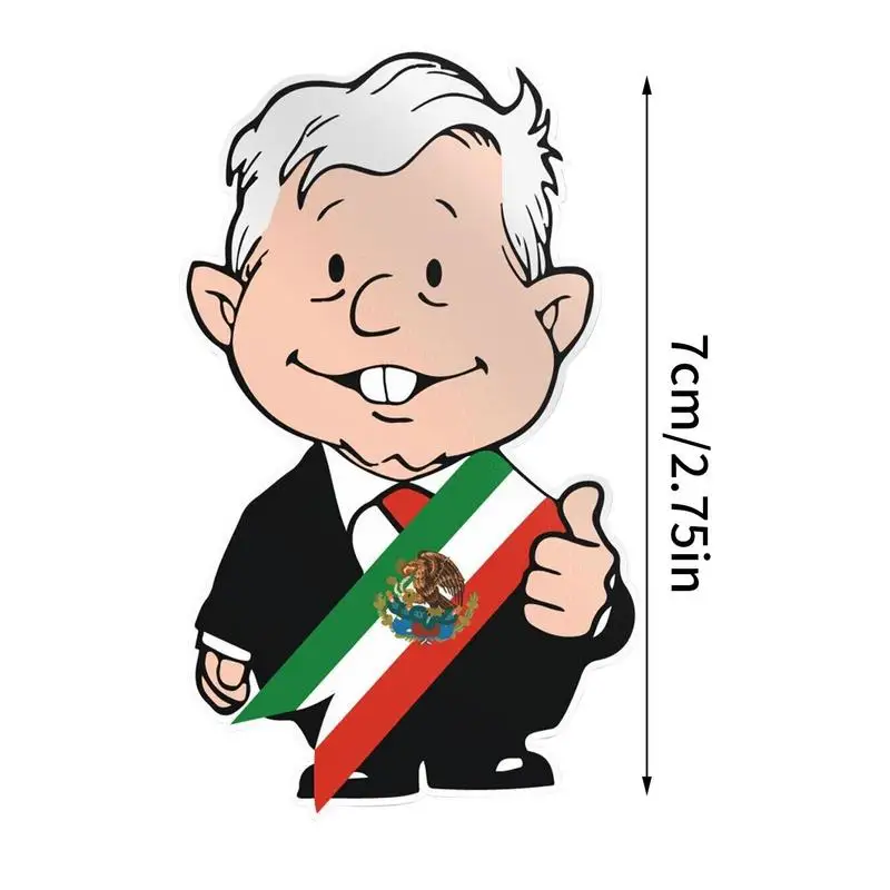 Funny Bumper Stickers Amlito Lopez Obrador AMLO Decal 10Pcs Sticky Decor Self-Adhesive Decals Cars Bumper Window Laptops Sticker