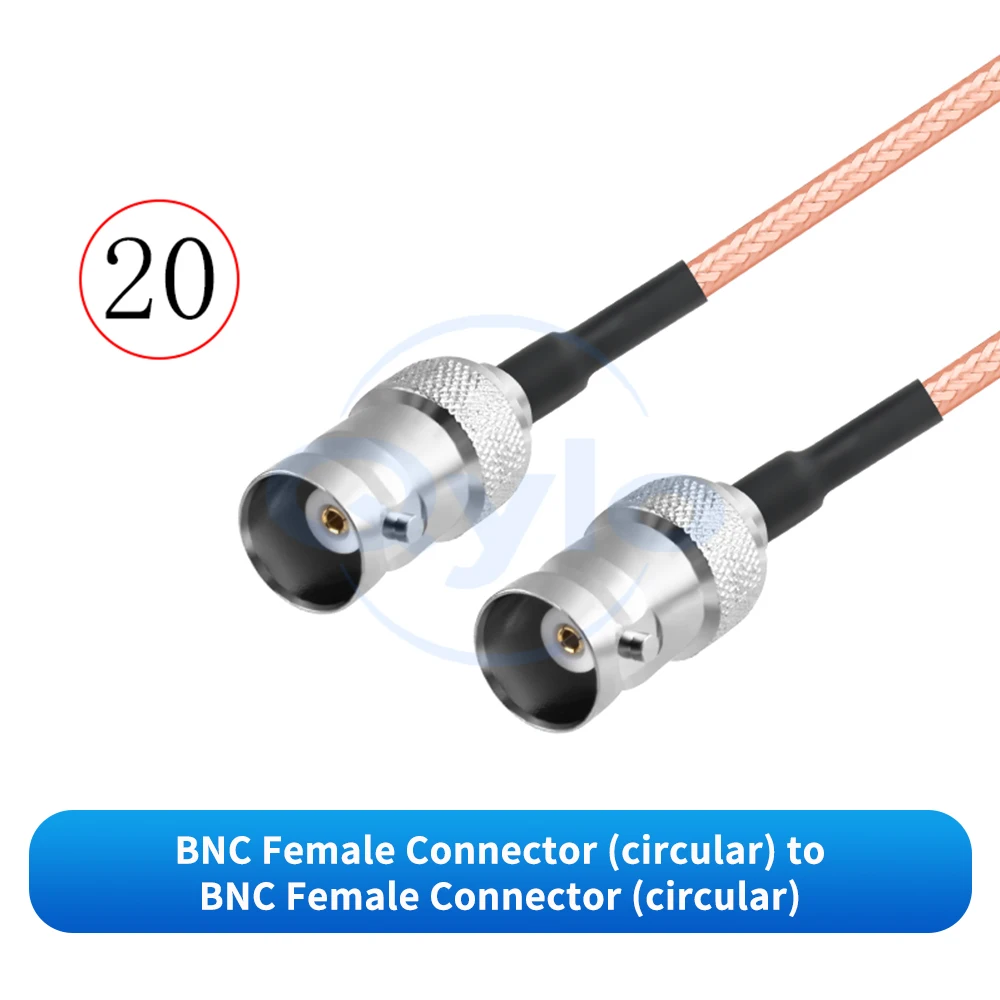 BNC auf BNC Stecker/Buchse Adapter BNC auf BNC Signalverlängerungskabel RG316 Braunes HF-Adapterkabel (1 Stück) – Detail 12