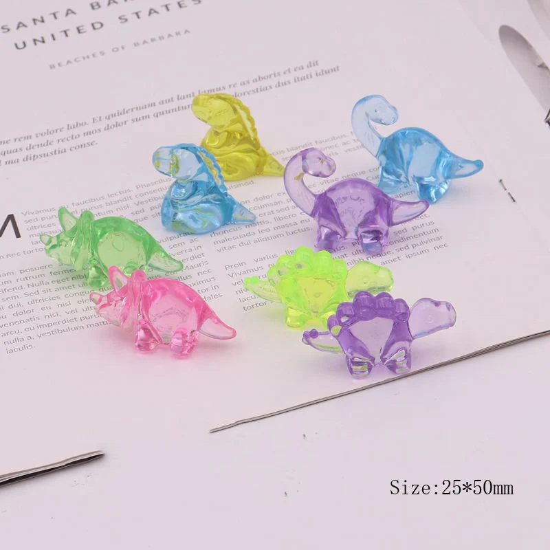 60-Piece Mini Dinosaur Figures & Gemstones – Pool Party Favors, Kids Treasure Hunt Toys