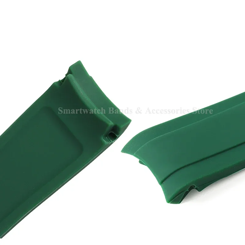 Universal Curved End Rubber Watch Band – Available in Multiple Sizes for Men and Women, Sports Style Bracelet
