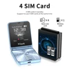 SERVO Flilo4 Flip Cellphone Four SIM Card GSM Cellular Network Flashlight Speed Dial Magic Voice Foldable Mobile Phone Low Price 3