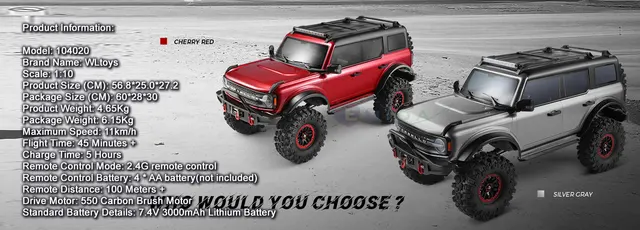 Wltoys WL 104020 Pro New 1/10 RC Car Racing Electric 4WD 4