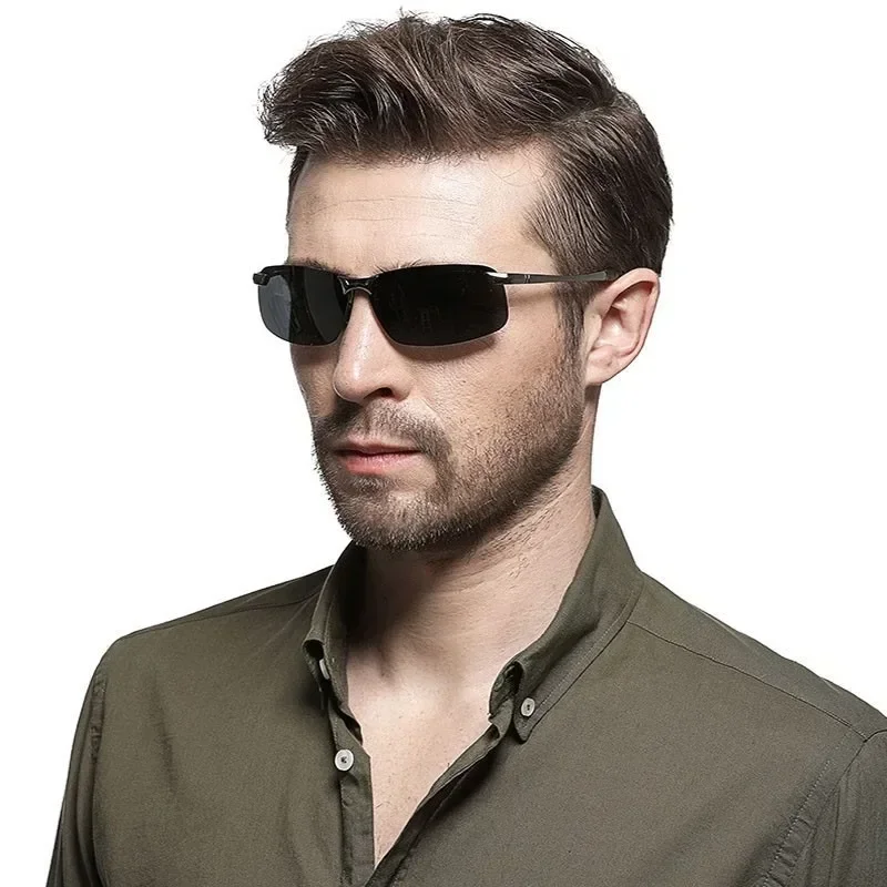 Men's Driving Color Changing Sunglasses Fishing Cycling Polarized Goggles Outdoor Day and Night Driving Polarized Sunglasses
