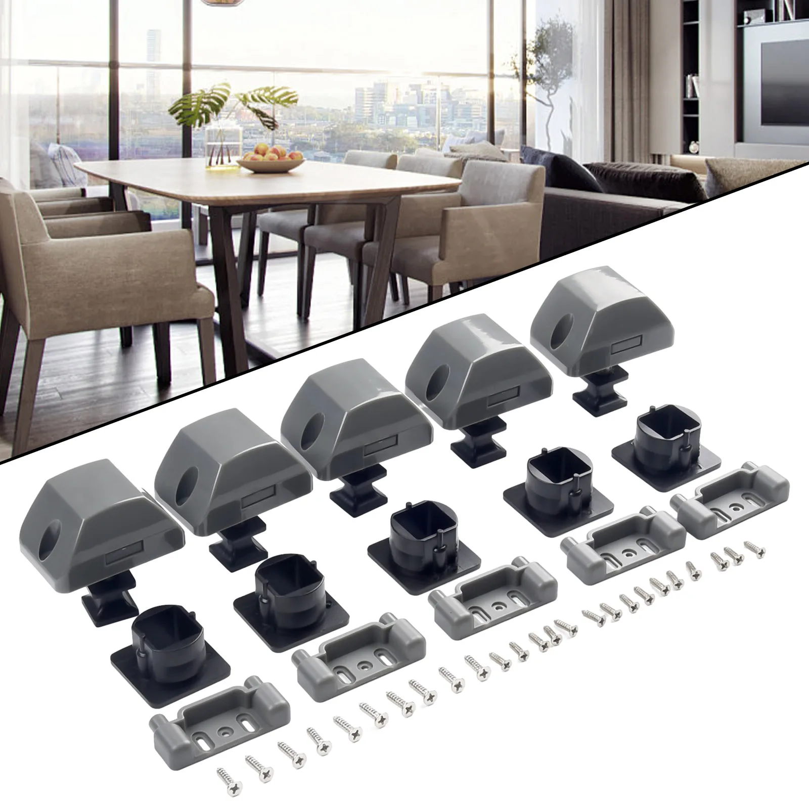 

5pcs Push Button Lock Camper Car Push Lock RV Caravan Boat Motor Cabinet Drawer Latch Button Locks Furniture Door Lock Hardware