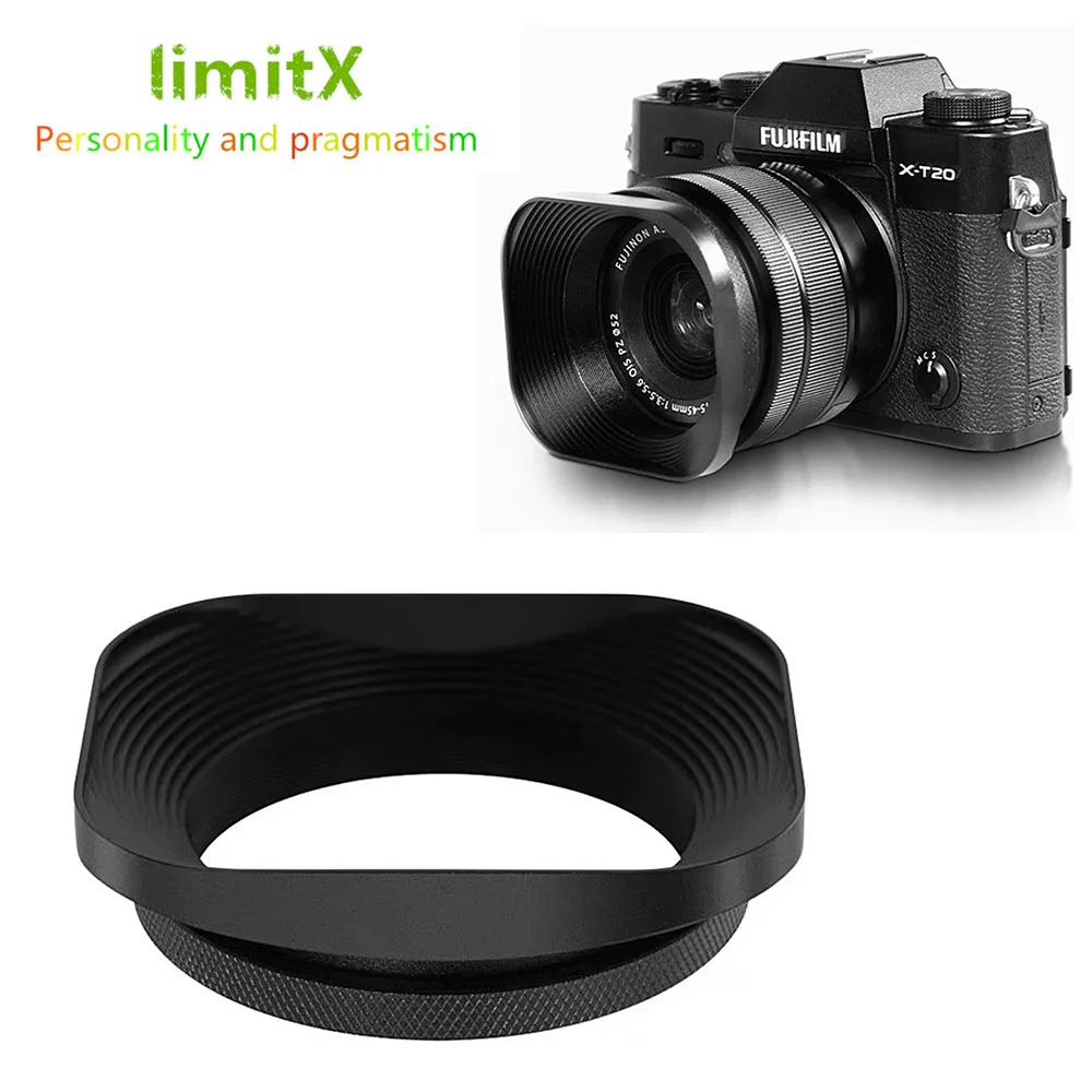 Square Shape Lens Hood 28mm 30mm 34mm 39mm 37mm 40.5mm 42mm 43mm 46mm 48mm 49mm 52mm for Canon Nikon Fujifilm Leica Panasonic camera lens hood