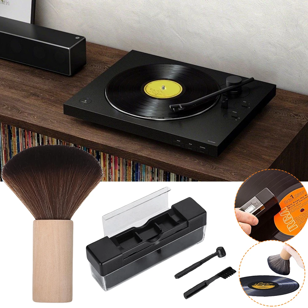 Vinyl Record Cleaner Brush Vinyl Record Cleaner Kit Multifunctional Vinyl Record Dust Remover Brush Records Cleaning Tool Turntable Player Accessory