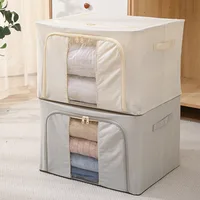 3760 Pants Clothes Storage Box Fabric Clothes Fitting Box Folding Storage Basket Wardrobe Oxford Cloth Bainer Household 1