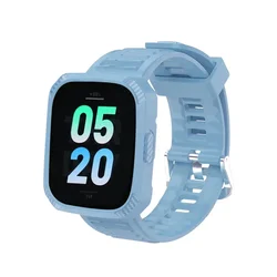 Silicone Protective Case & Strap for Smartwatch - Sport Band & Cover Combo (Light Blue)