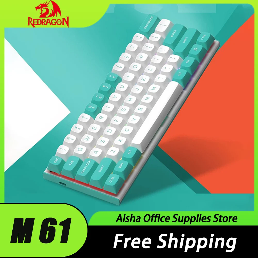 

Redragon M61 Mechanical Keyboard Magnetic Switch 8K Return Rate RGB Wired Gaming Keyboard Hot Swap Ergonomics Pc Gamer Office