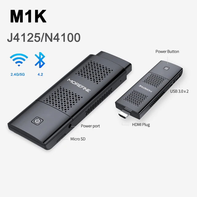 Celeron M1KミニPCスティック,J4125, Windows 10 Pro, 8GB, LPDDR4 